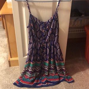 Multi colored spaghetti strap dress